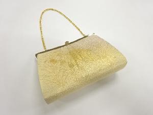 リサイクル　草花模様織出し和装バッグ